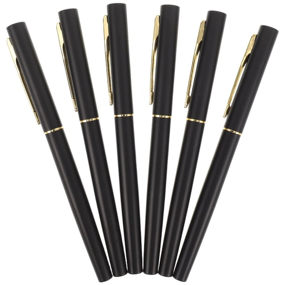 BESTYASH 6Pcs Portable Black Chinese Calligraphy Brush Pen Refillable Ink Fountain Pen for Writing and Lettering