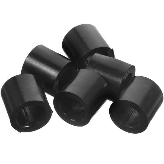 BESTYASH Black Plastic Pool Cue Ferrules Lightweight for Billiard Accessories 6Pcs
