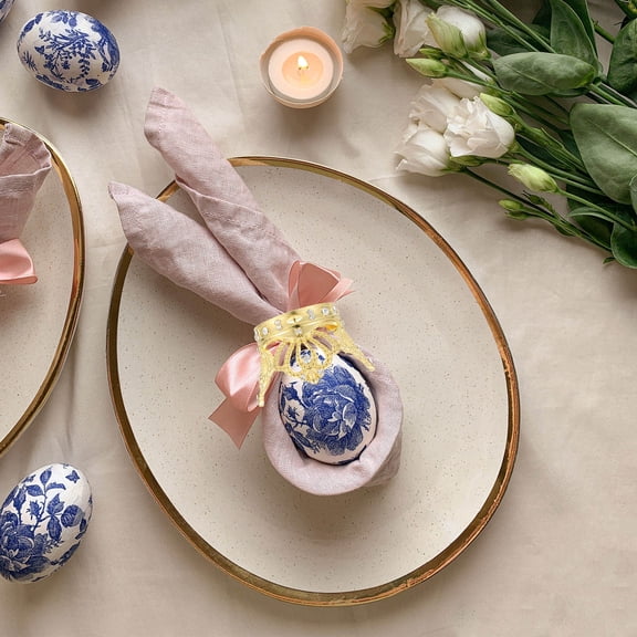 BESTYASH 6Pcs Rustic Golden Crown Napkin Rings Decorative Metal Napkin Holder for Dining Table