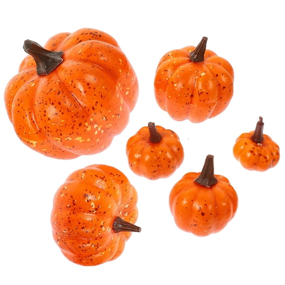 BESTYASH 6Pcs Safe Material Orange Foam Pumpkin Decor for Thanksgiving Party and Seasonal Display
