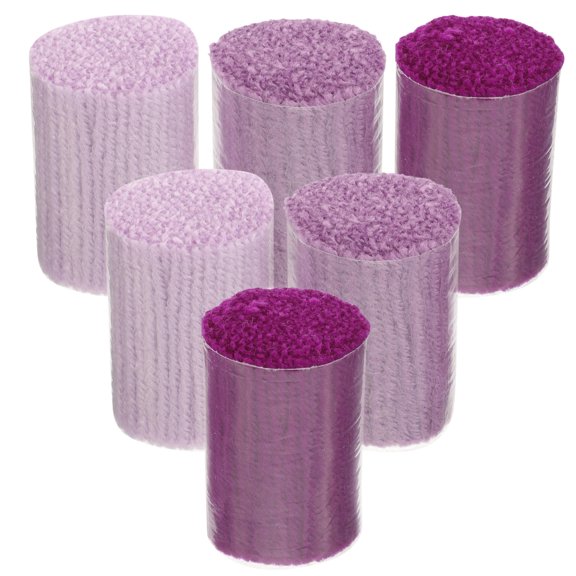 BESTYASH 6Pcs Soft Acrylic Precut Yarn for DIY Rug Making Crochet Latch Hook Craft Supply