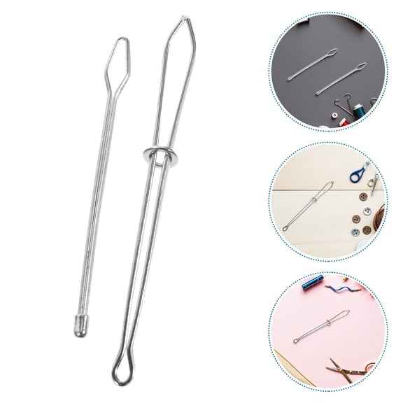 BESTYASH 6Pcs Steel Cable Clamp Threader Tweezers for Drawstring and Elastic Band Sewing