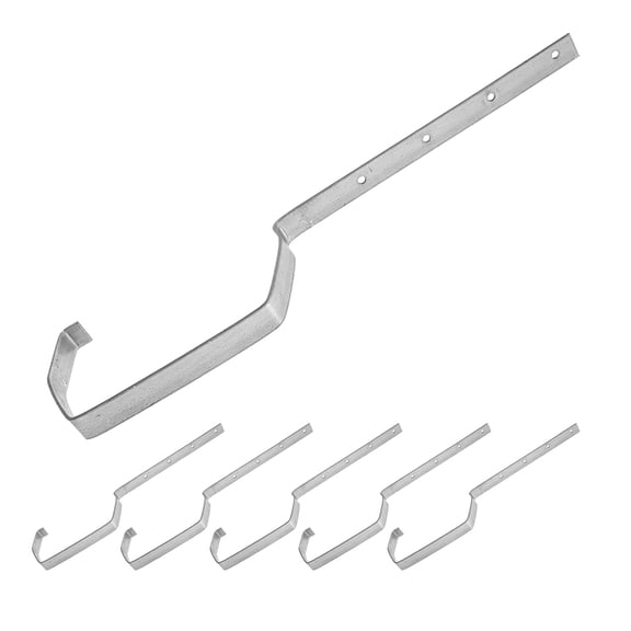 BESTYASH 6-Pack Metal Roof Gutter Brackets for Rain Gutter Support, Stable Seamless Water