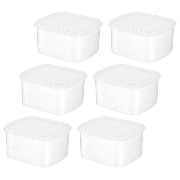 BESTYASH 6Pcs Transparent Dough Proofing Box Sealed Food Storage Containers for Fridge Fruit Vegetable Meat