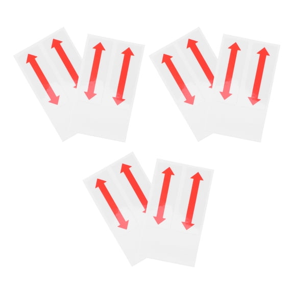 BESTYASH 6Pcs Red Directional Arrow Indicator Sticker with Removable Adhesive for Facility Use