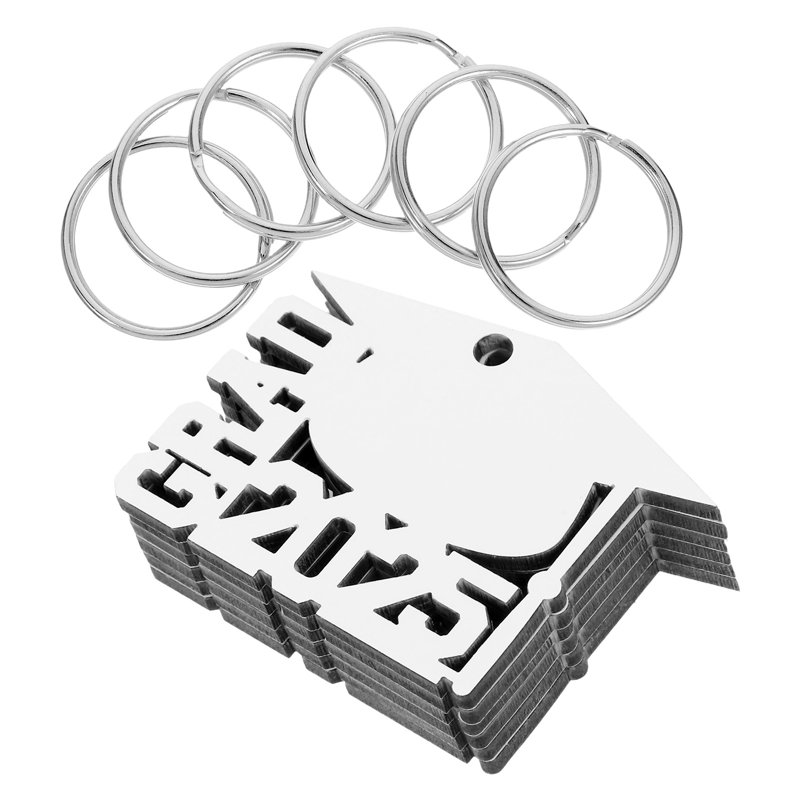 BESTYASH 6Pcs Creative 2025 Graduation Sublimation Keychains White Mdf ...