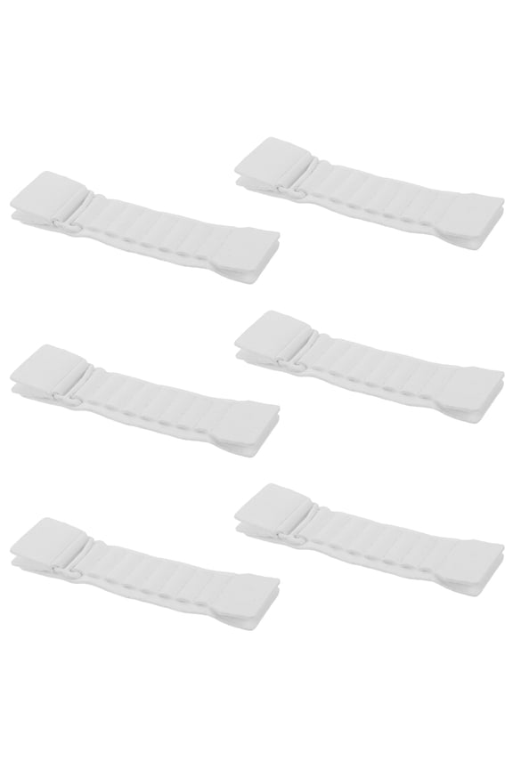 6Pcs White Bra Band Clasps with Elastic Extension for Secure Support and Easy Replacement
