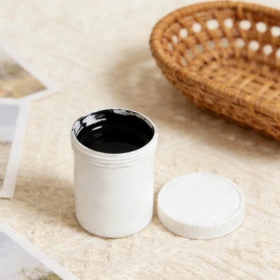 BESTYASH 6Pcs White Plastic Paint Storage Containers with Wide Mouth and Leak Proof Airtight Lids for Leftover Paint