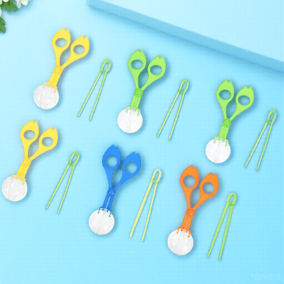 BESTYASH 6Sets Plastic Scissor Clamp Kit Assorted Color for Kid Outdoor Insect Catching Activities