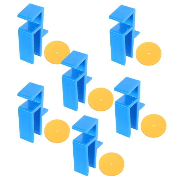 BESTYASH Sky-Blue Plastic Carpentry Scribing Jigs for Accurate Cabinet Filler Marking 6Sets