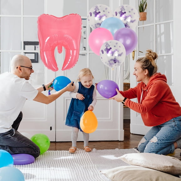 BESTYASH 6pcs Balloon Table Decorations Pink PE Decorative Party Favor for Party Decoration