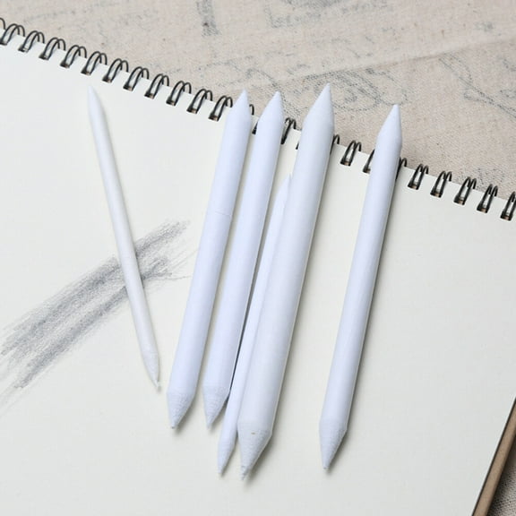 BESTYASH 6pcs Blending Stumps Tool Set White Paper Smoothing Pastels for Art Creation Back to School
