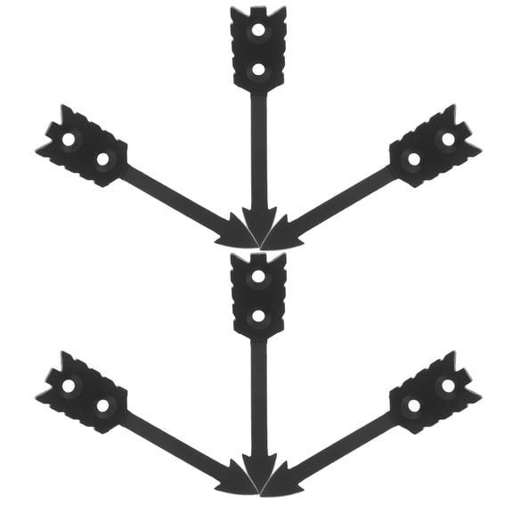 BESTYASH 6Pcs Black Stainless Steel Arrow Shaped European Mounting Hooks for Antelope Skulls and Wall Decor