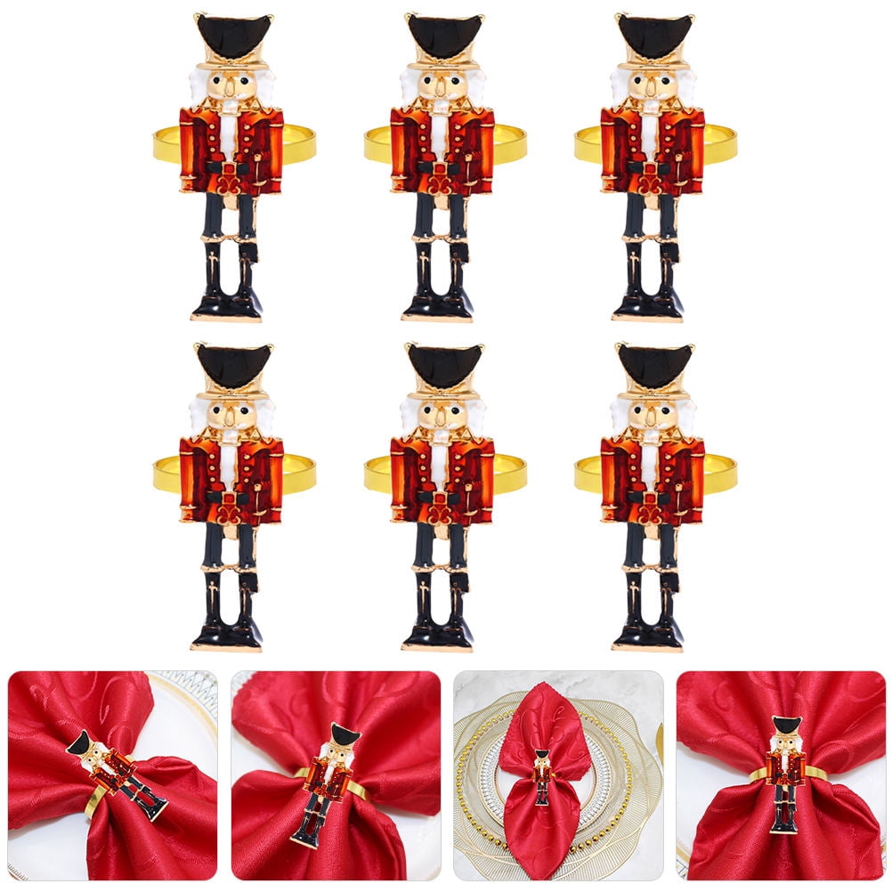 BESTYASH 6pcs Festive Napkin Rings Assorted Color Metal Bouquet Decor — free download