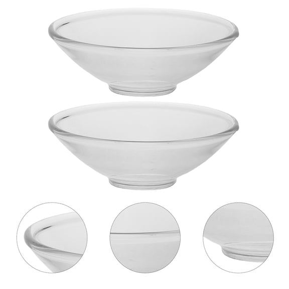 BESTYASH 6pcs Glass Bobeches for Candlesticks round Wax Catcher Rings