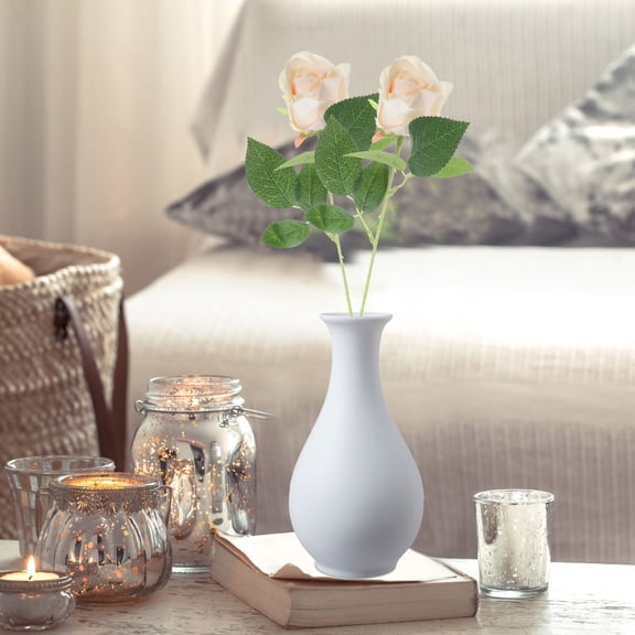 BESTYASH 6pcs Realistic Decor Artificial Flowers White Lint Home Ornament for Wedding