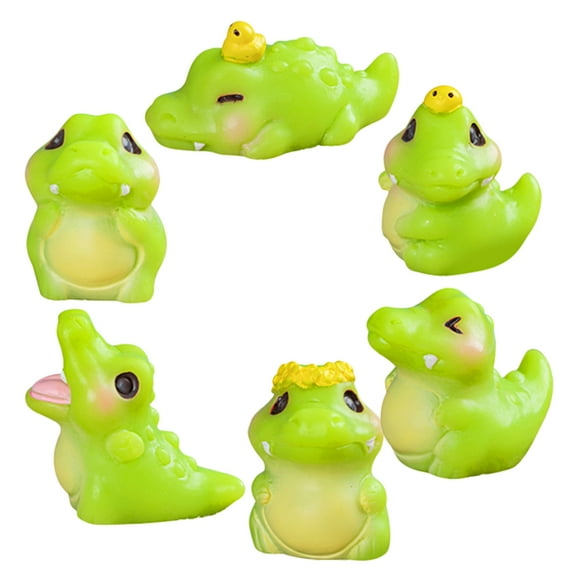 BESTYASH 6pcs Mini Plastic Dinosaur Figures Set, Small Resin Dinosaurs for Crafts, Home Decor and Collectibles