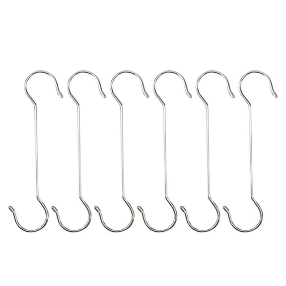 BESTYASH 6pcs Stainless Steel S Hooks for Hanging Bird Houses in Garden