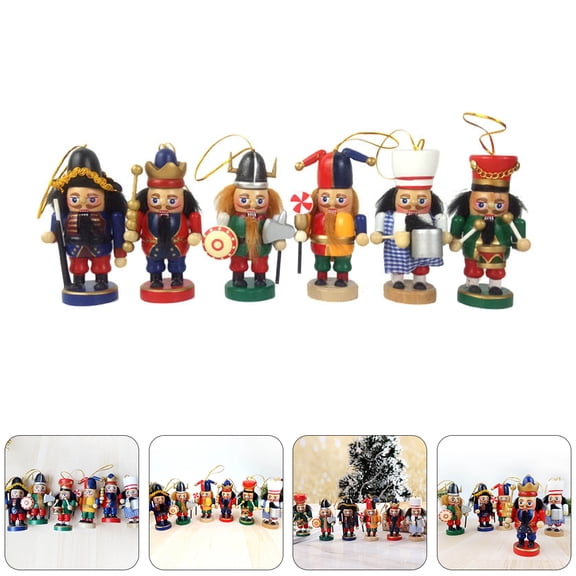 BESTYASH 6pcs Unique Nutcracker Decoration Assorted Color for Shelf Decoration