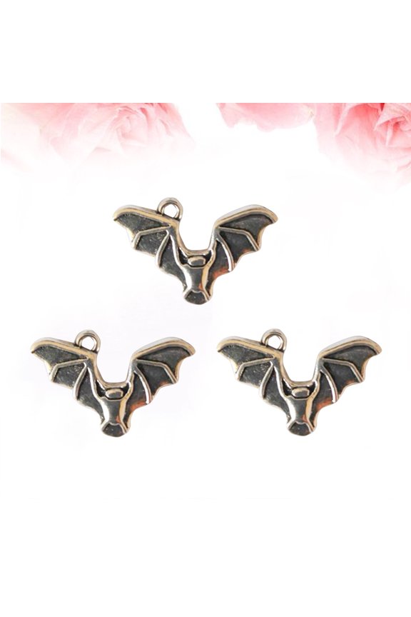 70Pack Punk Bat Charm Antique Silver Gifts for Friends and Mother