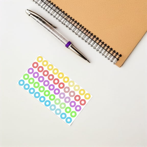 BESTYASH 750Pcs Round Hole Punch Reinforcement Stickers for Binders Notebooks in Assorted Colors