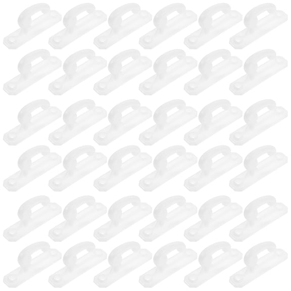 BESTYASH 75Pcs Plastic Hooks for Wall Mount Curtain Holders and Coat Hangers White for Home Use