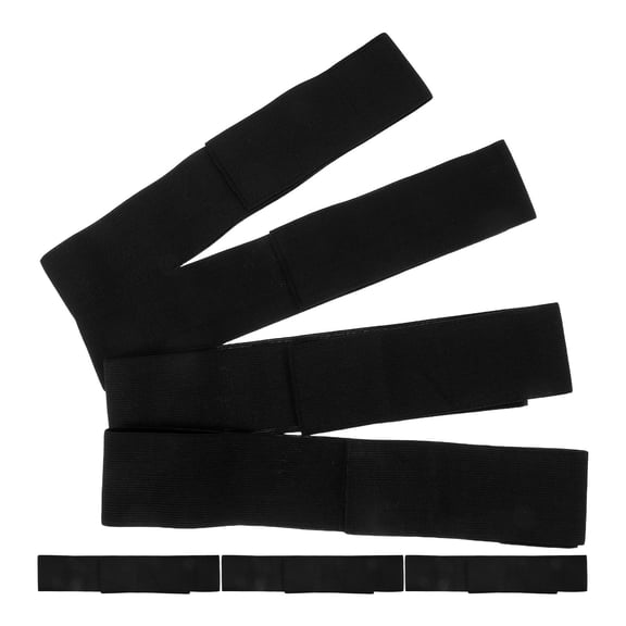 BESTYASH 7PCS Elastic Straps Black Polyester Fastening for Home Organization