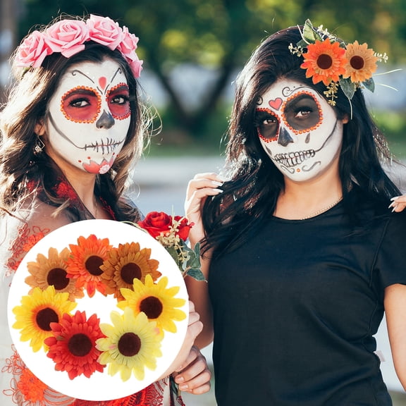 BESTYASH 7Pcs Artificial Sunflower Decor Assorted Color Lifelike Home Party Decorations