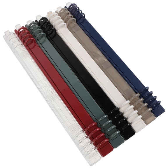 BESTYASH 7Pcs Plastic Spiral Binding Coils with Assorted Colors for Office Notebook Ring Binder Replacement