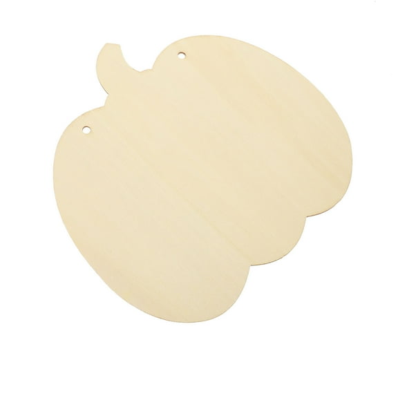BESTYASH 8 Pcs Pumpkin DIY Wood Ornaments Unfinished Wood Pieces Beige Hanging Wall Decor for Friends