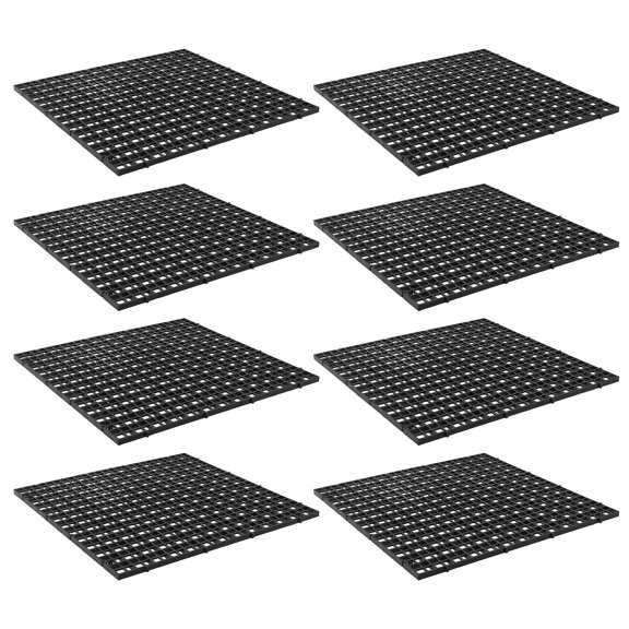 BESTYASH 8Pcs Aquarium Grid Plates Black Plastic Bottom Filter Support Frames for Fish Tank