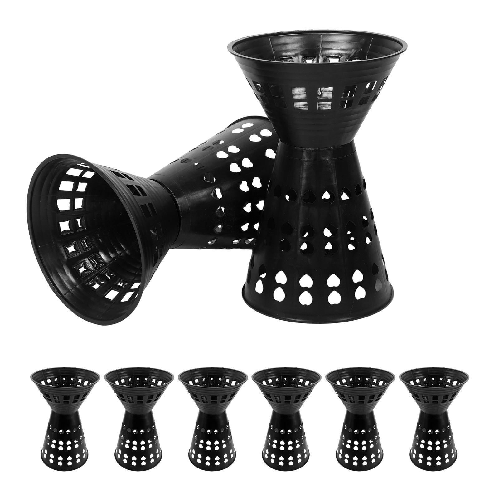 BESTYASH 8Pcs Floral Bouquet Support Frame Black Plastic Holder for Efficient Flower Arranging