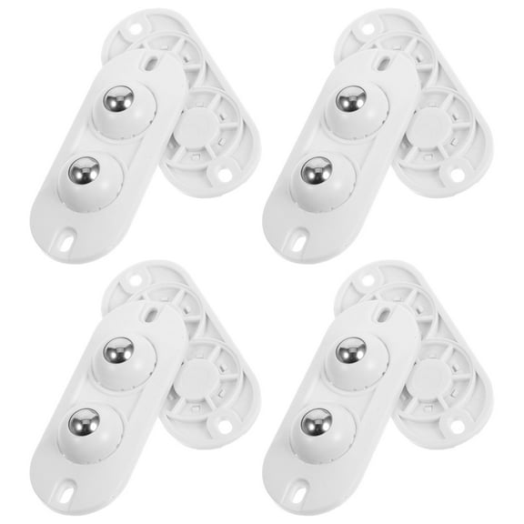 BESTYASH 8Pcs White Self Adhesive Caster Wheels for Furniture Heavy Duty Use