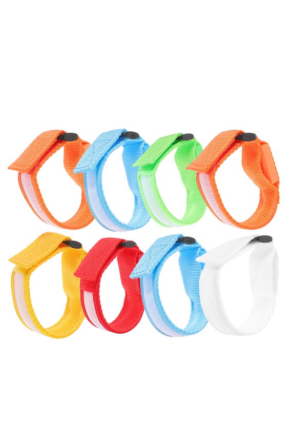 Glowing Colored Nylon Bracelets for Running Safety, Light and , 8 Pieces Set