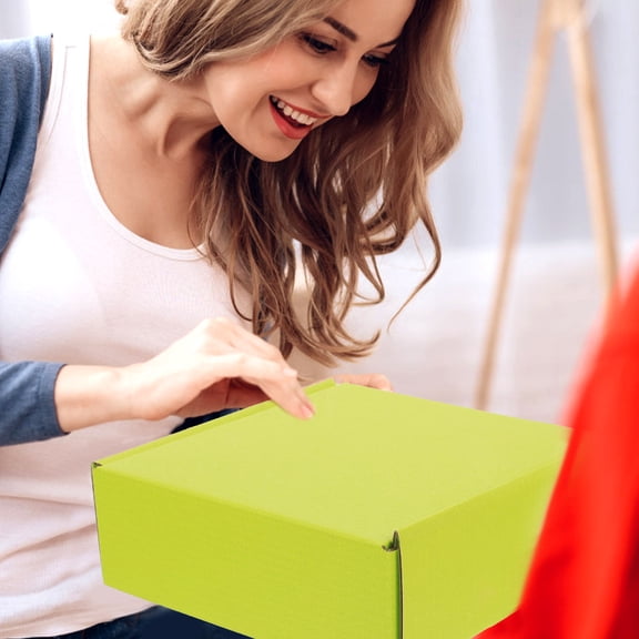 BESTYASH 8Pcs Light Green Shipping Cases Made from Quality Paper for Small Business Use
