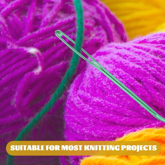 BESTYASH 8pcs Darning Needles for Yarn Aluminum Green Large Eye for Beginners and Enthusiasts