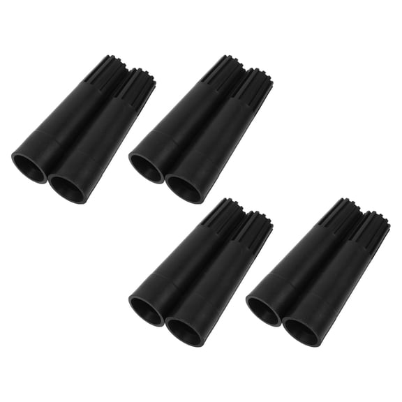 BESTYASH 8Pcs Black Mop Pole Adapter for Kitchen Compatible with Broom Handle Ends and Extension Pole Connectors
