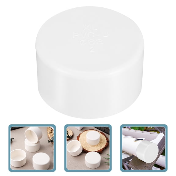 BESTYASH 8Pcs PVC End Caps White Waterproof Pipe Plugs for Pipe Sealing and Easy Installation