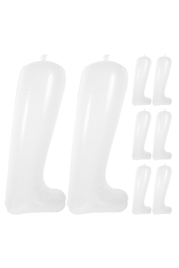 8Pcs Portable Inflatable Boot Shapers White PVC Material for Tall Boots Storage