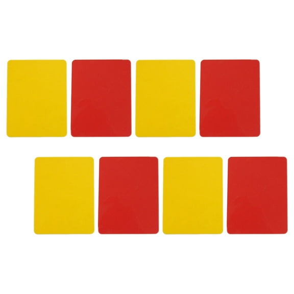 BESTYASH 8Pcs Portable Referee Card Kit Red and Yellow PVC Cards for Soccer Football and Other Sports