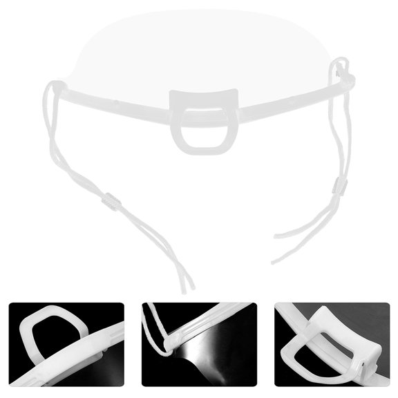 BESTYASH 8Pcs Reusable Clear Cooking Masks Lightweight Mouth Covers with Adjustable Strap for Food Service