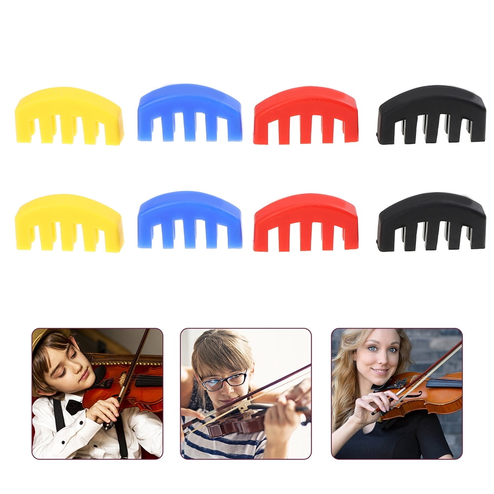 BESTYASH 8-Piece Rubber Violin Mutes for Practice, Volume Reduction ...