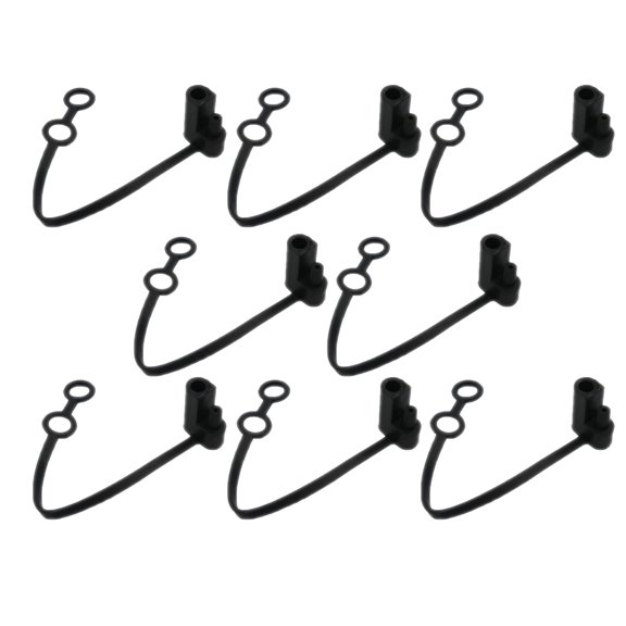 BESTYASH 8Pcs Sae Port Cap Black Waterproof Dustproof Cover for Automotive Connector and Outdoor Use