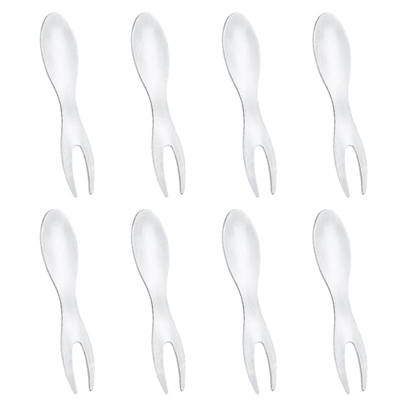 BESTYASH 8Pcs Silver Stainless Steel Corn Forks for Hot Dog Fruits Appetizers with Smooth Surface