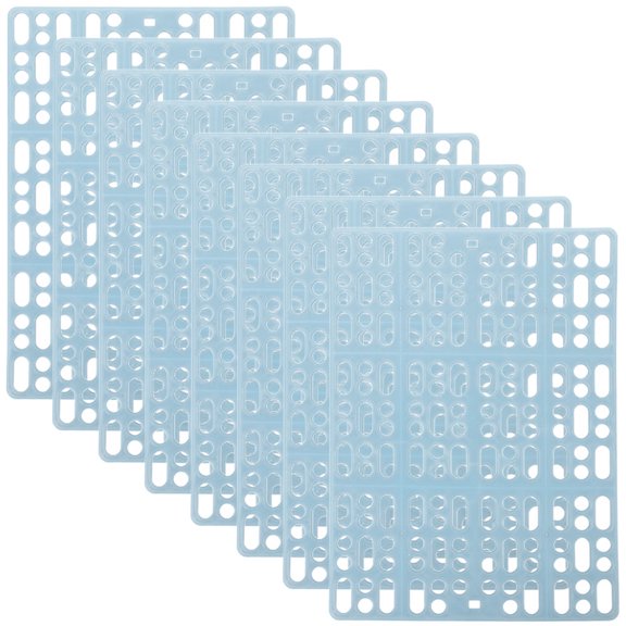 BESTYASH 8Pcs Sky Blue Small Animal Cage Mats with Non Slip Supports and Wear Resistant Material