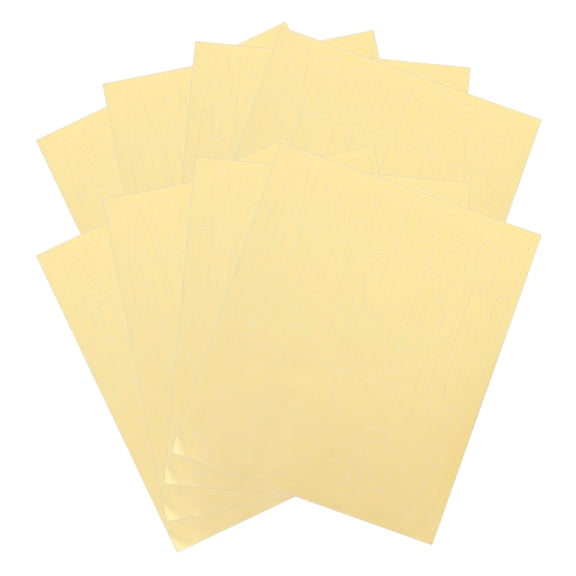 BESTYASH 8Pcs Unique Design Golden Vinyl Letter Stickers for Mailbox and Door Outdoor Use