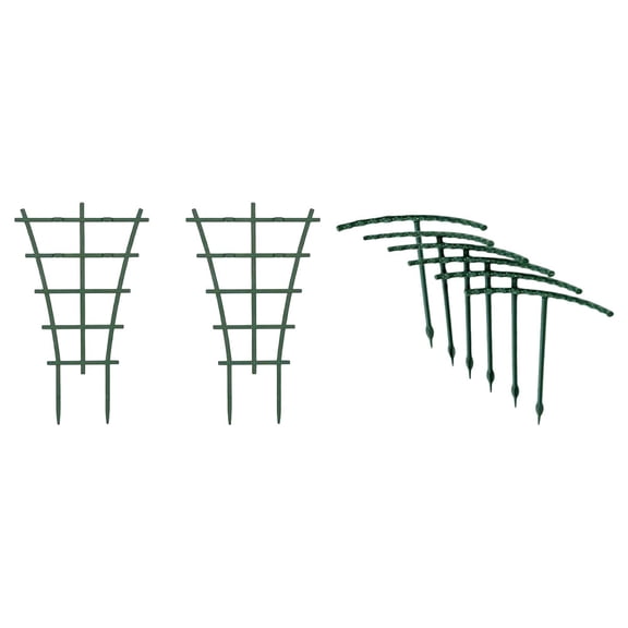BESTYASH 8Pcs Vegetable Cage Stand Green Garden Trellis with Soil Penetrating Points