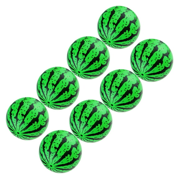 BESTYASH 8Pcs Watermelon Inflatable Ball Lightweight Durable Material Easy Inflate and Deflate Green