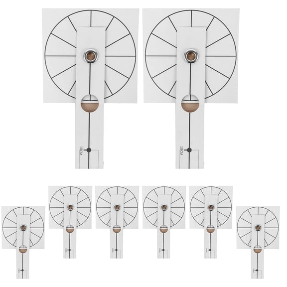 BESTYASH 8Pcs White DIY Wall Clock Graduated Paper Ruler for Precise Wall Clock Measuring and Assembly