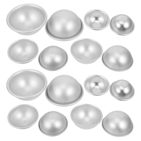 BESTYASH 8Sets Bath Salt Ball Mold Aluminium Alloy Sphere Shape Mold for DIY Bath Bombs